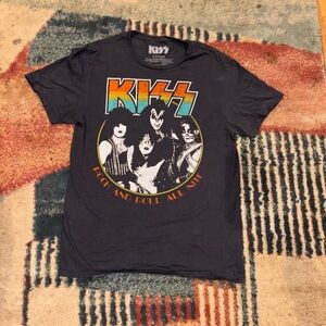 Kiss Kids Short Sleeve Tee - Black with Colorful Logo